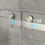 55"-60" W x 76" H Brushed Shower Door