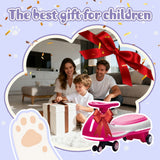 12V Electric Wiggle Ride On Car with Dual Motors & LED Lights