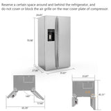 36" Side By Side 20.01 Cu. ft. Built-in Refrigerator with Freezer & Ice Maker Included