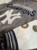 NEW YORK YANKEES G-III 27X World Series Varsity Jacket~Faux Leather Sleeved~