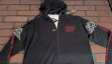 ED HARDY by Christian Audigier-Love Kills Slowly Black Zip-Up Sweater~VTG~ M L XL