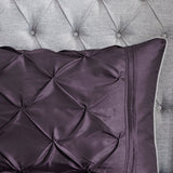 7 Piece Tufted Comforter Set - Plum California King