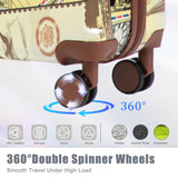 3-Piece Spinner Wheel Luggage Set with Waterproof Polycarbonate Shell - Black Vintage