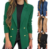 Casual Long Sleeve Lapel Button Autumn Coat