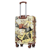 3-Piece Spinner Wheel Luggage Set with Waterproof Polycarbonate Shell - Black Vintage