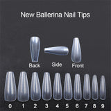 500 Transparent Natural Color Ballet Fake Nails