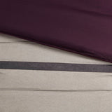 7 Piece Faux Suede Comforter Set Purple Queen