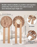 Satin Bonnet Silk Bonnet for Sleeping Silk Sleep Cap Double Layer Hair Bonnet with Elastic Tie Band for Curly Hair Night Cap