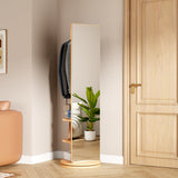 Multifunctional Full Length Mirror with Hook Storage Rack