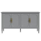 Mid Century Wood Buffet Sideboard, Grey Wash, 59-Inch Wide