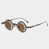 Pure Titanium Small Round Sunglasses – Retro Luxury Shades