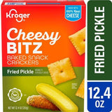 Kroger Baked Cheesy Bitz Fried Pickle Crackers 12.4 oz