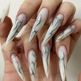 European and American wearable fake nails multi-color corrugated small flower checkerboard nails