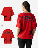G West Womens Oversized Chicago Arch Logo Tee