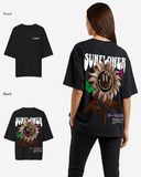 G West Womens Oversized Sunflower Life Style T Shirt