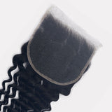 StariaHair 12-20 Inch 4"x4" Deep Curly Transparent Lace Closure #1B