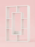 7-Tier Cube Bookshelf, Tall Narrow Bookcase for Small Spaces