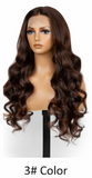 Ombre Frost Brown 24' Glueless Lace Front Wig Body Wave Brazilian Human Hair