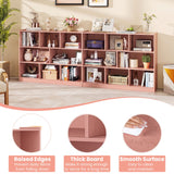 3-Tier Open Bookcase with 8 Cube Storage Shelves