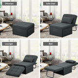 Ainfox 73inch Cloud Puff Convertible Sofa Bed White,4-in-1 Folding Sofa