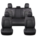 Umbrauto Car Seat Covers for Dodge RAM, Premium Nappa Waterproof Leather Seat Cushion Fits 2009-2026 RAM 1500/2500/3500 Crew Quad Mega Cab with Flat Bench,Full Set, Black