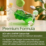 Premium Apple Cider Vinegar (ACV) Gummies, Formulated with Vitamin B12, Zinc, Ginger & Vitamin C