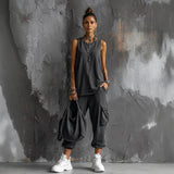 Women's Sleeveless Tank Top & Cropped Ankle Pants Set
