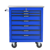 7 Drawers Multifunctional Tool Cart with Wheels - Blue & Black