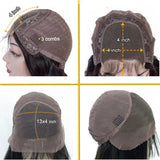 4x4 Lace Human Hair Wig Chocolate Brown Body Wave, Density