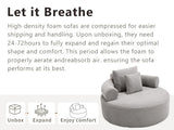Round Sofa Bed with Memory Foam Sectional Couches