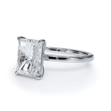 AGI Certified 3 CTW Lab Grown Diamond Solitaire Engagement Ring – G-VS Clarity, 14K White Gold