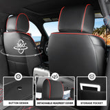 Umbrauto Leather Seat Covers for Silverado/Sierra, Waterproof Custom Full Set Seatcovers for Chevy Silverado/GMC Sierra 2007-2013 & 2019-2026 1500, 2020-2026 2500HD 3500HD Crew/Double/Extended Cab