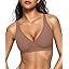 OEAK Womens Deep V Bras Wireless Comfortable Bra Supportive No Underwire Bras Tshirt Push Up Bralettes Plunge Seamless Bra