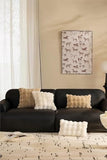 Fennco Styles Luxury Faux Fur Decorative Filled Throw Pillow 18" W x 18" L – Ivory Plush Fluffy Cushion for Couch, Bedroom, Living Room and Office Décor