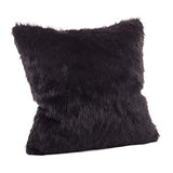 Fennco Styles Faux Fur Filled Decorative Throw Pillow 20" W x 20" L – Grey Cushion for Home, Couch, Bedroom, Office Décor and Special Occasion