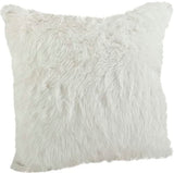 Fennco Styles Faux Fur Filled Decorative Throw Pillow 20" W x 20" L – Grey Cushion for Home, Couch, Bedroom, Office Décor and Special Occasion