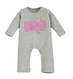 stylesilove Infant Toddler Baby Unisex Little Bro Print Thick Cotton Warm Long Sleeve Baby Romper