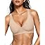 OEAK Womens Deep V Bras Wireless Comfortable Bra Supportive No Underwire Bras Tshirt Push Up Bralettes Plunge Seamless Bra