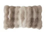Fennco Styles Luxury Faux Fur Decorative Filled Throw Pillow 18" W x 18" L – Ivory Plush Fluffy Cushion for Couch, Bedroom, Living Room and Office Décor
