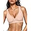 OEAK Womens Deep V Bras Wireless Comfortable Bra Supportive No Underwire Bras Tshirt Push Up Bralettes Plunge Seamless Bra