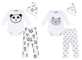 stylesilove Baby Cute Animal Print Cotton Overalls Romper, Pants and Hat 3-Piece
