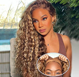 P4/27 Highlight Water Wave Human Hair Lace Front Wig - Brazilian