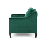 Green Velvet Upholstered Club Chair