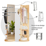Multifunctional Full Length Mirror with Hook Storage Rack