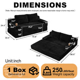 70.8-Inch Corduroy Two-in-One Sofa Bed with Lounge Chair