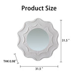 31.5 Inch Wavy Flower Wall Mirror