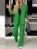 Casual Printed Suit Set for Women – Geometric Long Sleeve Two Piece Outfit