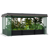 Outsunny 7.3 x 3.4 ft Galvanized Raised Garden Bed