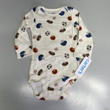 CARTERS (SET OF 3) Game Day Outfits  Baby Boy's Sz 9M Brown/White/Navy 1S99120