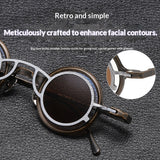 Pure Titanium Small Round Sunglasses – Retro Luxury Shades